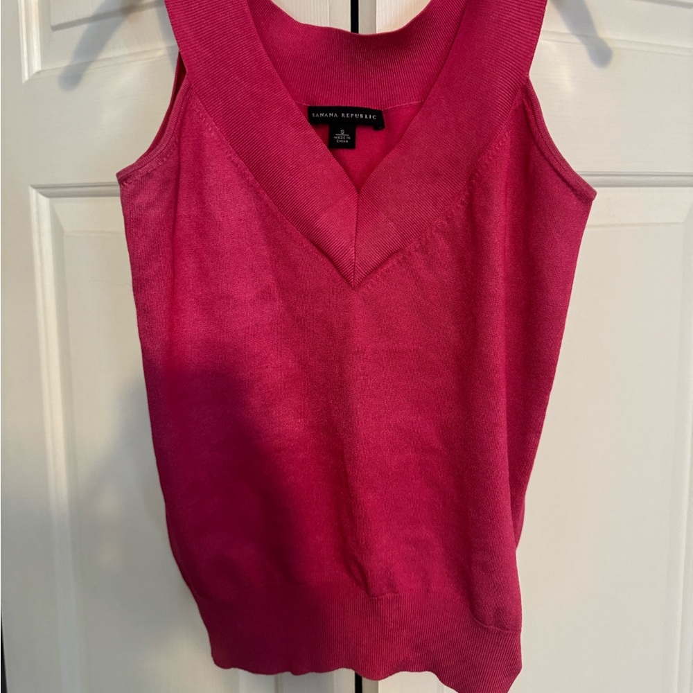 Banana Republic Hot Pink Silk Tank Top